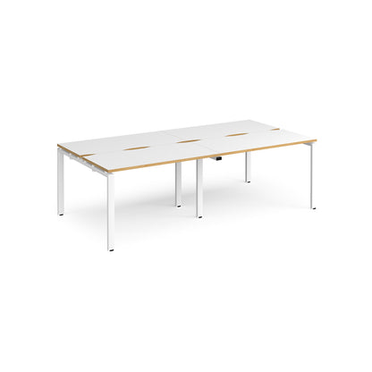 Adapt double back to back desks 1200mm deep - E2412-WH-WO