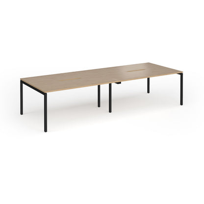 Connex Plus Goal Post Double Back to Back Desks 1200mm deep - GCO3212-K-KO