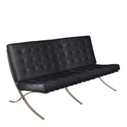 Contemporary Oversized Leather Faced Reception Chair with Classic Button Design