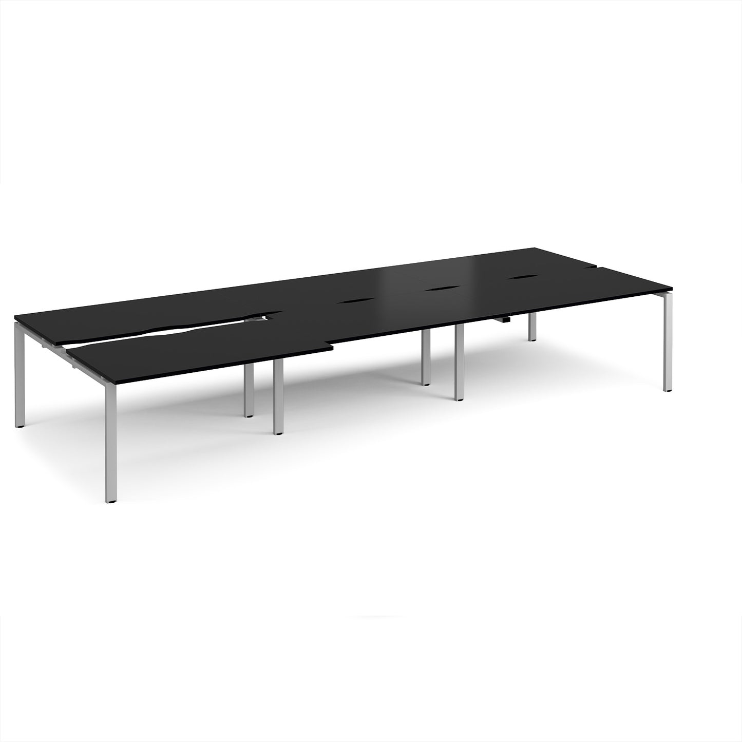 Adapt sliding top triple B2B desks 1600mm deep - STE4216-S-BK