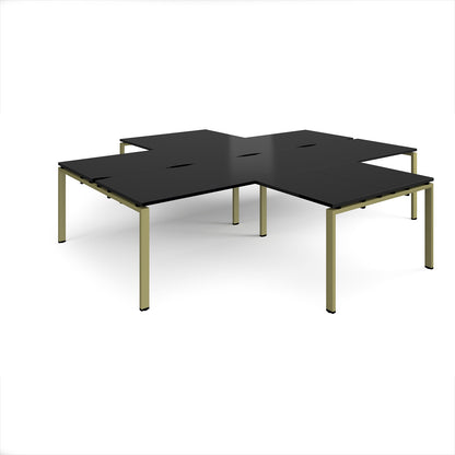 Adapt 4 desk cluster with returns - ER32168-GN-BK