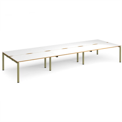 Adapt triple back to back desks 1600mm deep - E4816-GN-WO