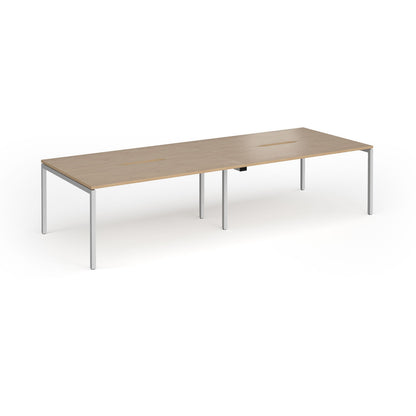 Connex Plus Goal Post Double Back to Back Desks 1200mm deep - GCO3212-S-KO