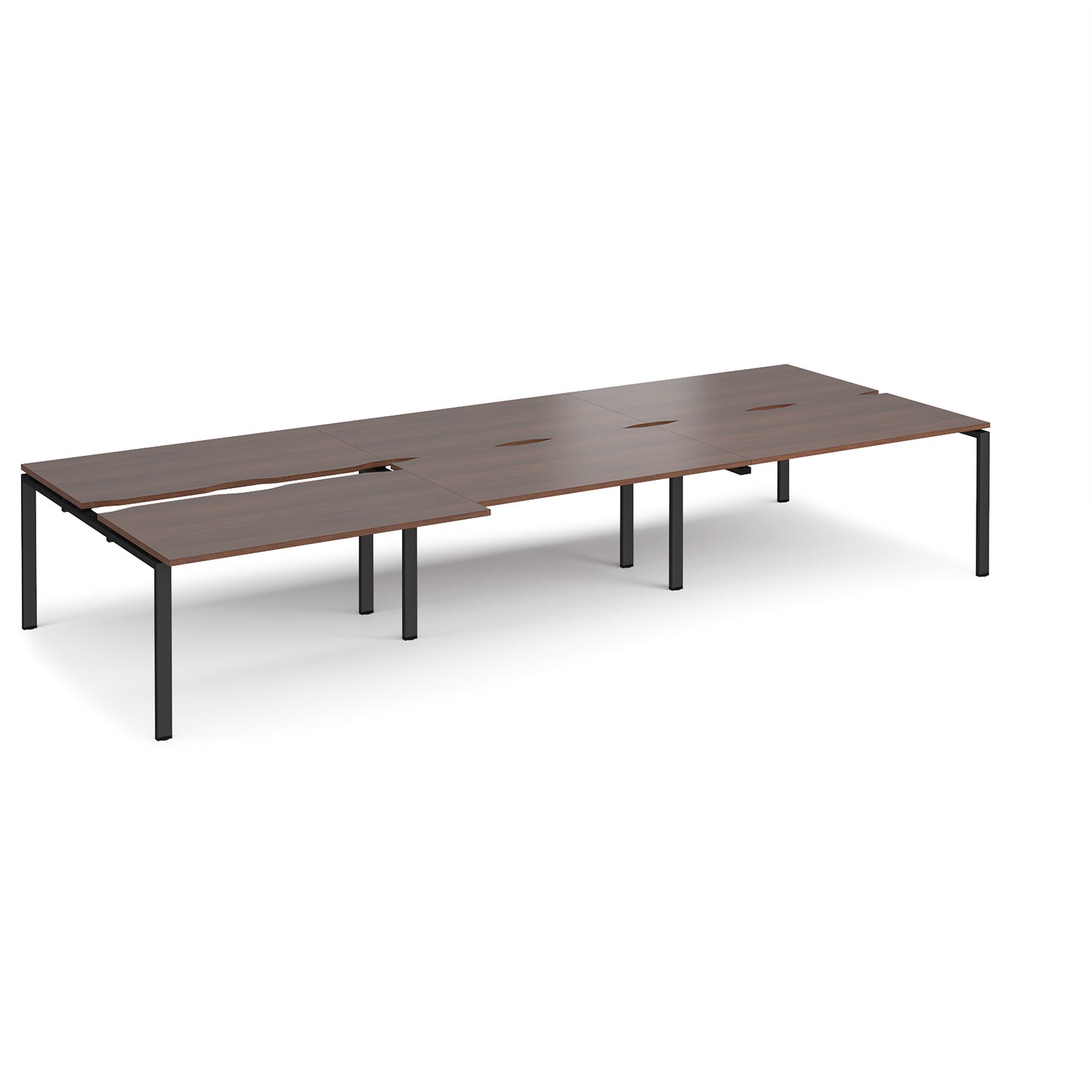 Adapt sliding top triple B2B desks 1600mm deep - STE4216-K-W
