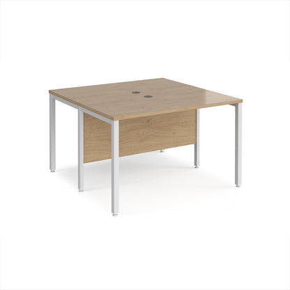 Maestro 25 bench back to back straight desks 1200mm - MB1212BWHKO