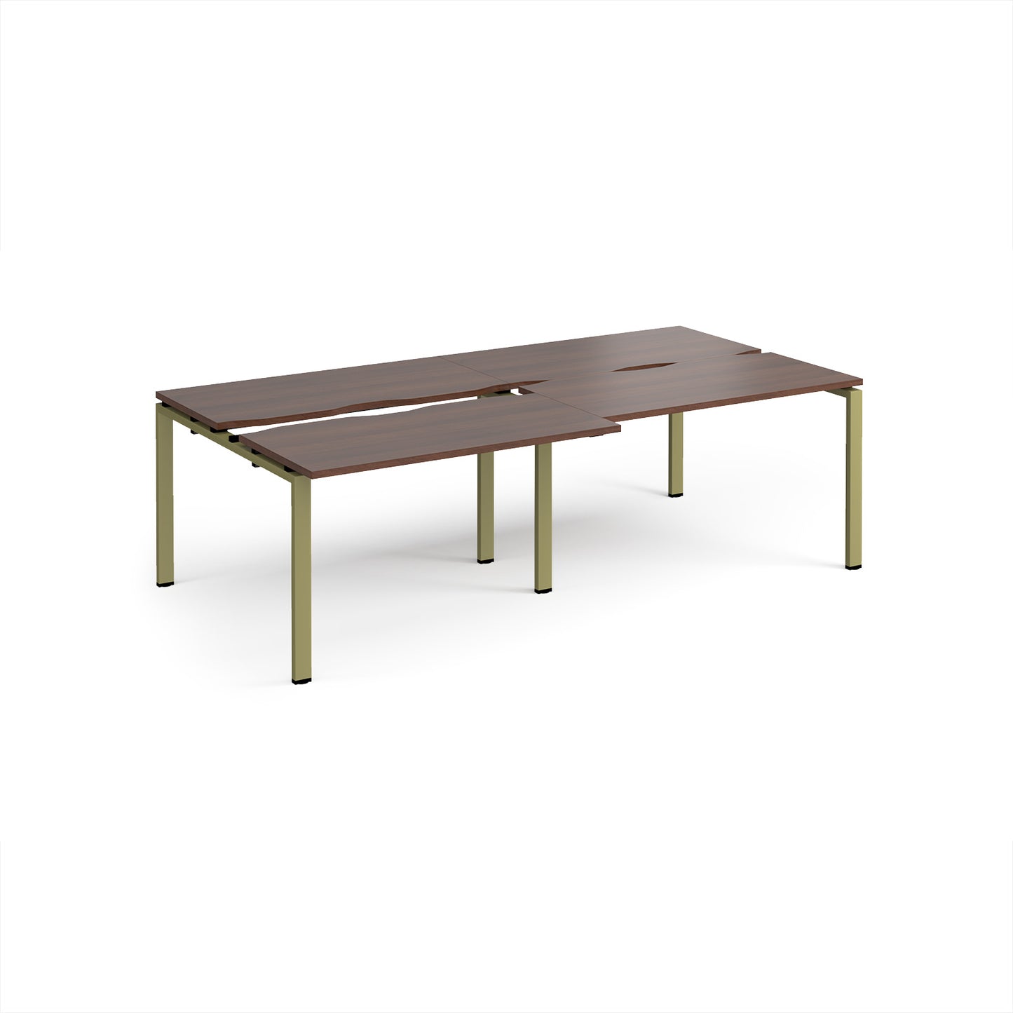 Adapt sliding top double B2B desks 1200mm deep - STE2412-GN-W