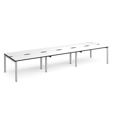 Adapt triple back to back desks 1200mm deep - E4212-S-WK