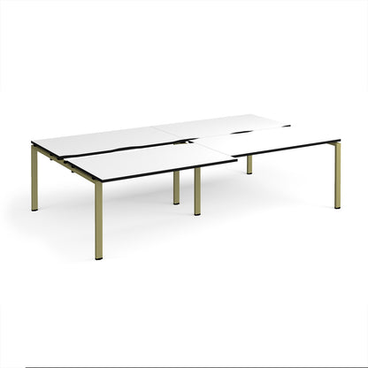 Adapt sliding top double B2B desks 1600mm deep - STE2816-GN-WK