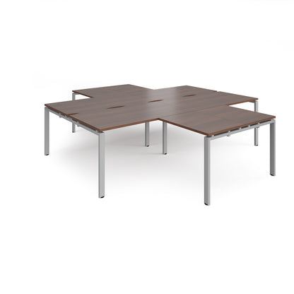 Adapt 4 desk cluster with returns - ER28168-S-W
