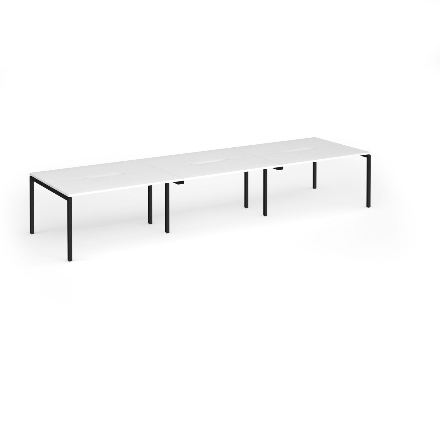 Connex Plus Goal Post Double Back to Back Desks 1200mm deep - GCO4212-K-WH