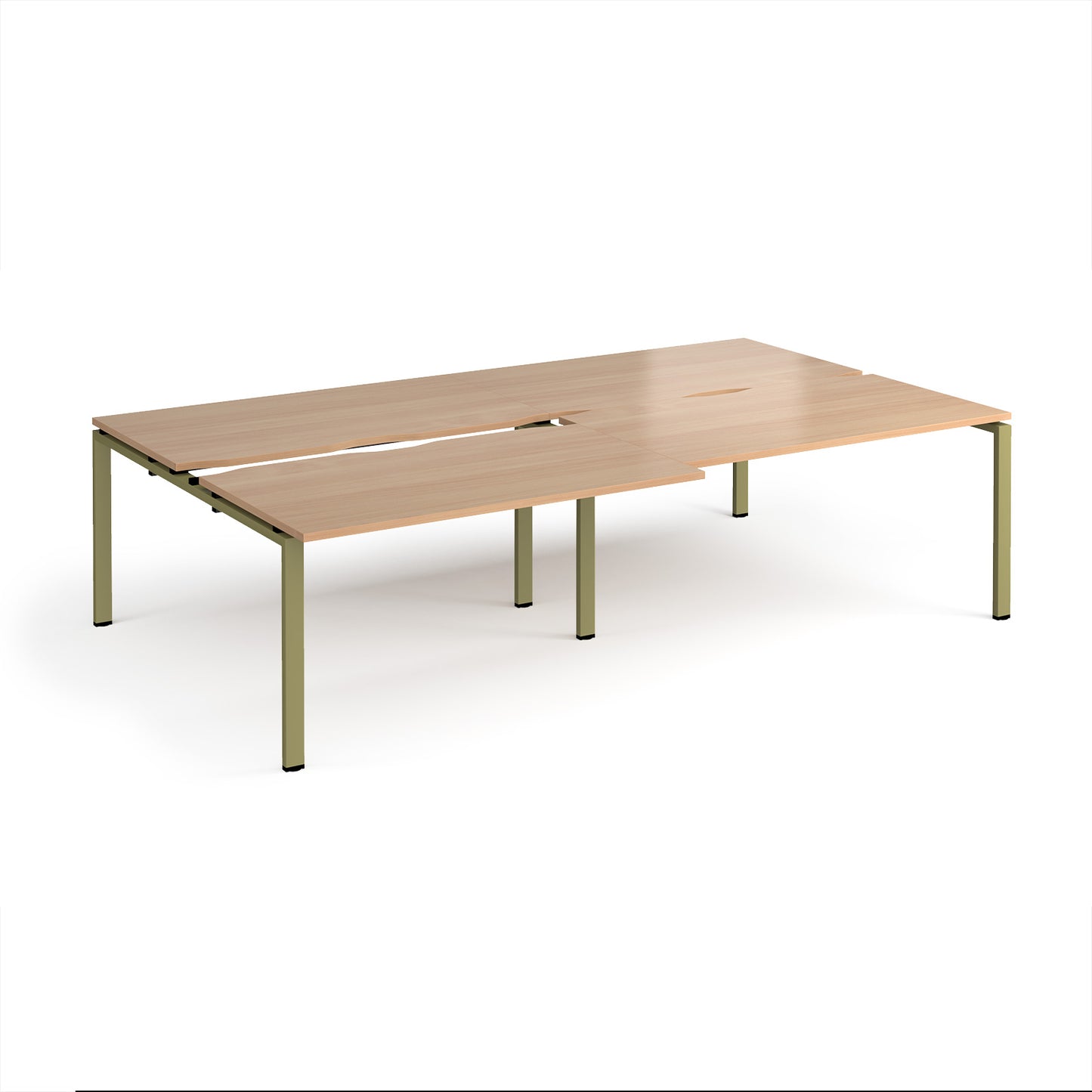 Adapt sliding top double B2B desks 1600mm deep - STE2816-GN-B