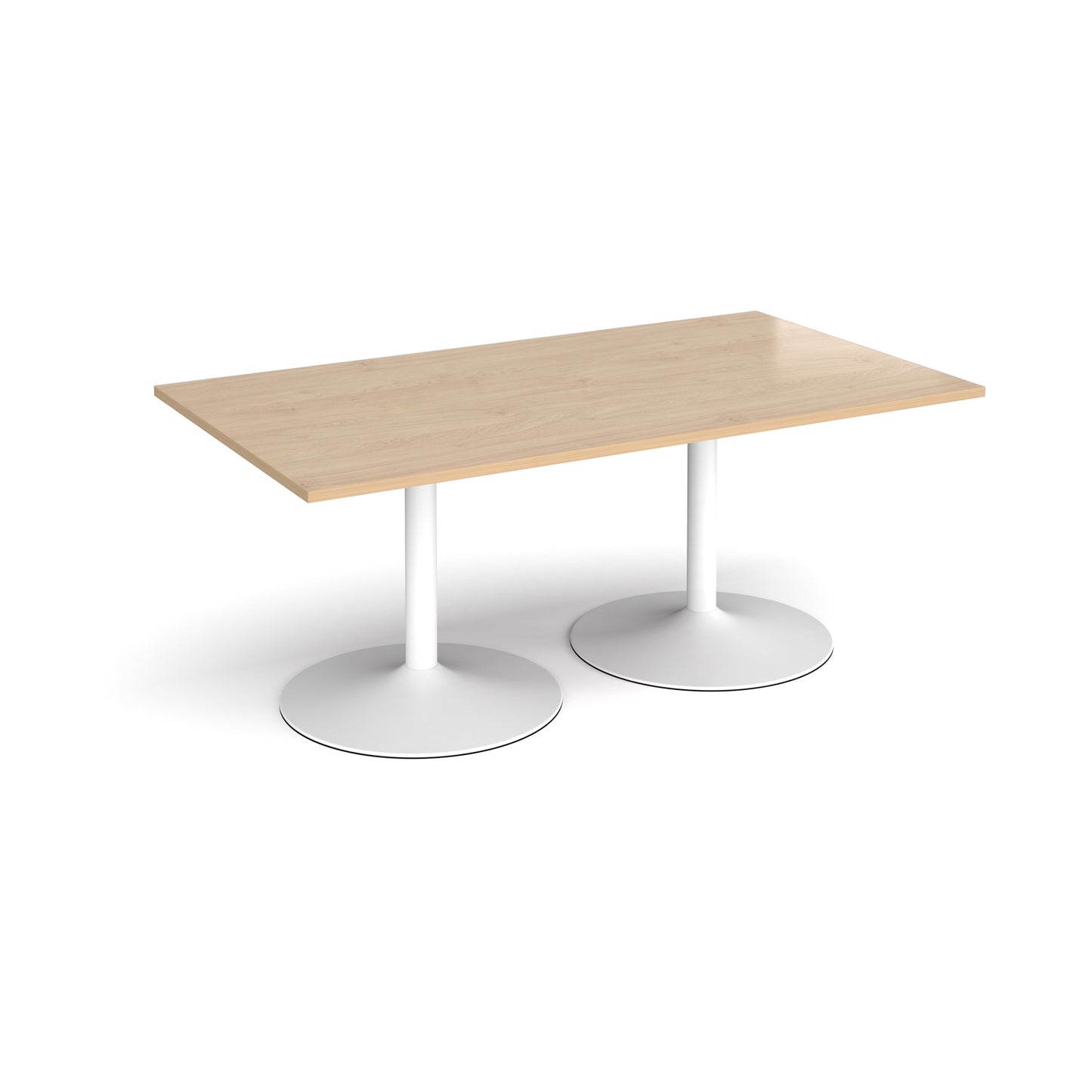 Trumpet base rectangular boardroom table - TB18-WH-KO