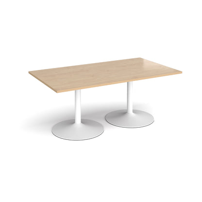 Trumpet base rectangular boardroom table - TB18-WH-KO
