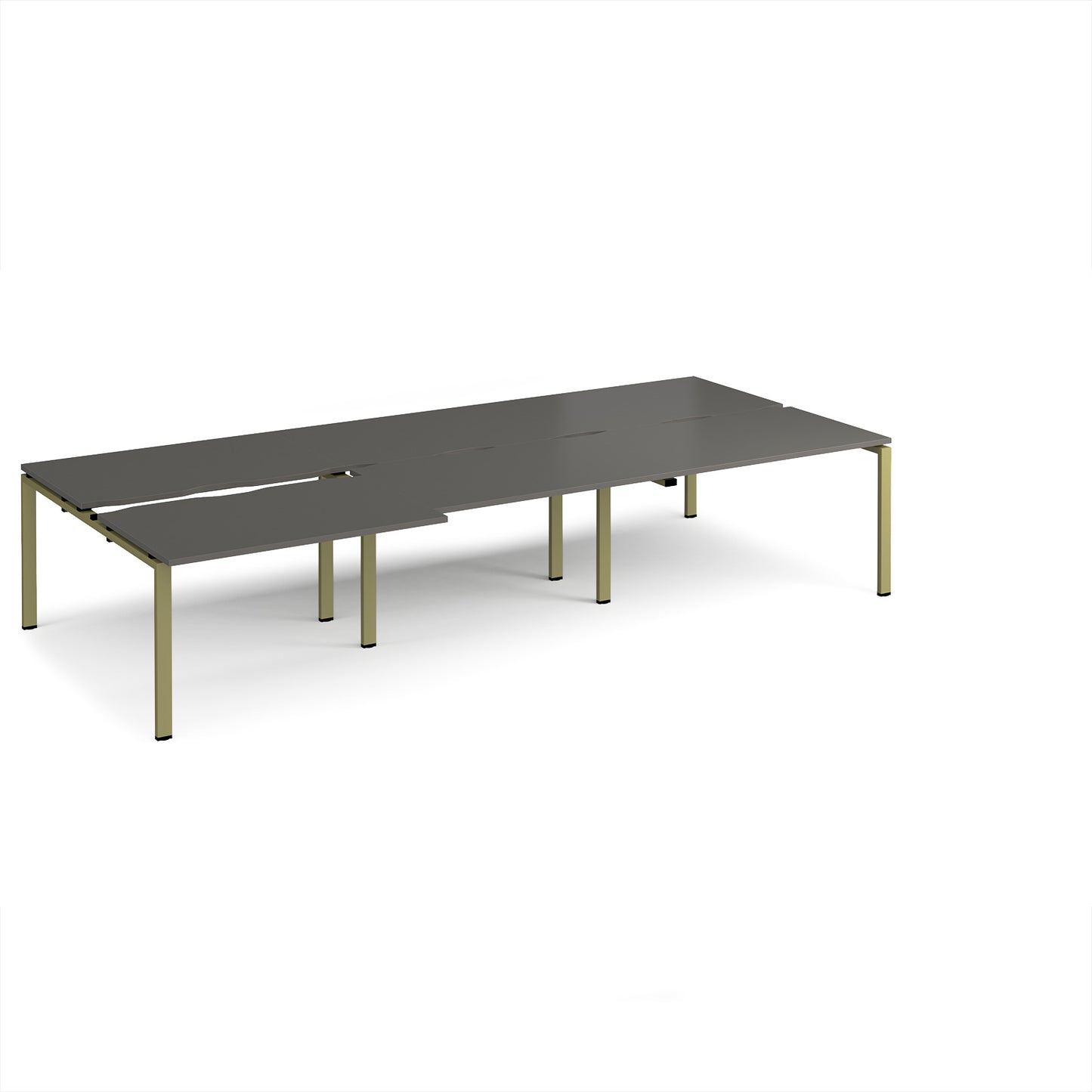 Adapt sliding top triple B2B desks 1600mm deep - STE3616-GN-OG