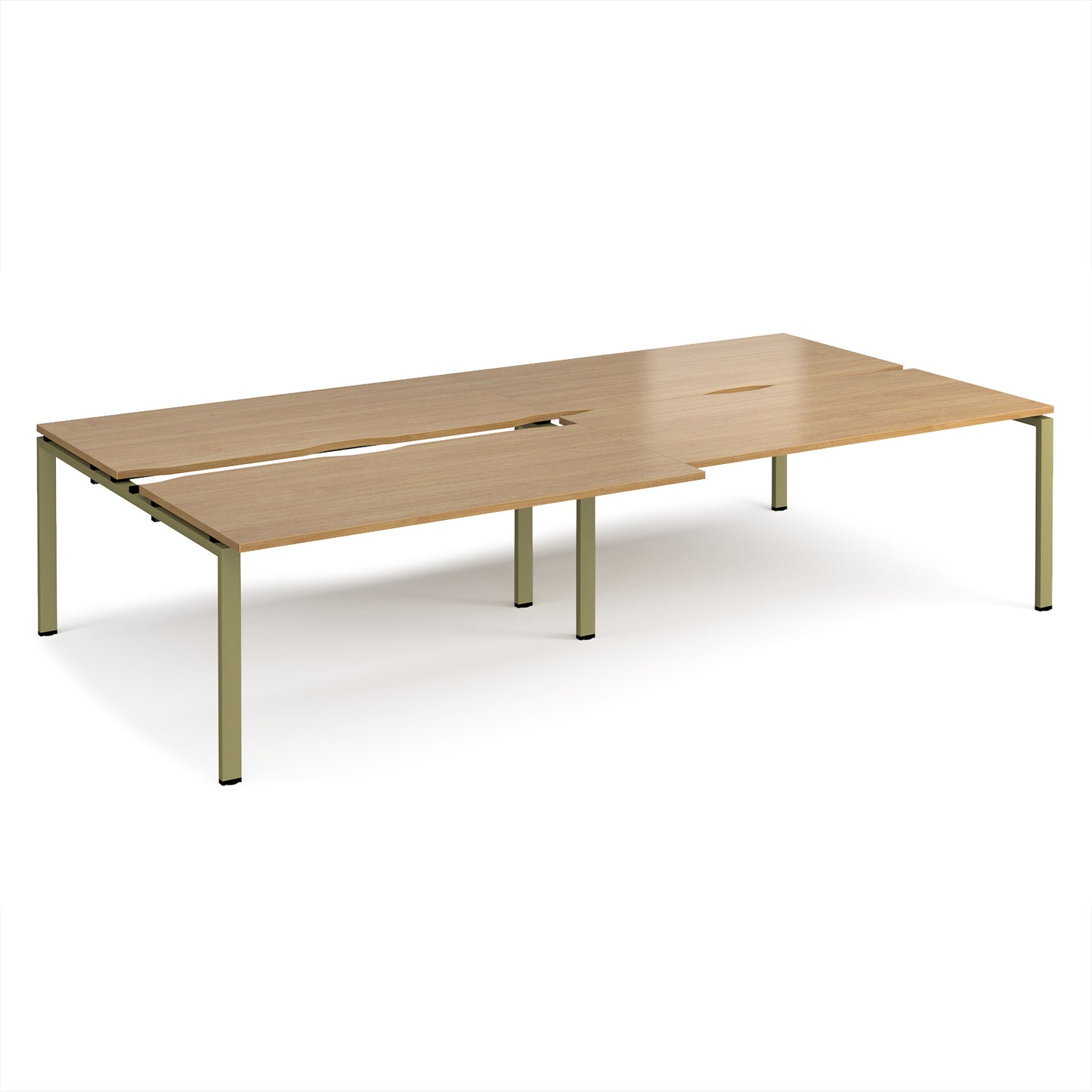 Adapt sliding top double B2B desks 1600mm deep - STE3216-GN-O