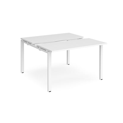 Adapt sliding top B2B desks 1200mm deep - STE1212-WH-WH