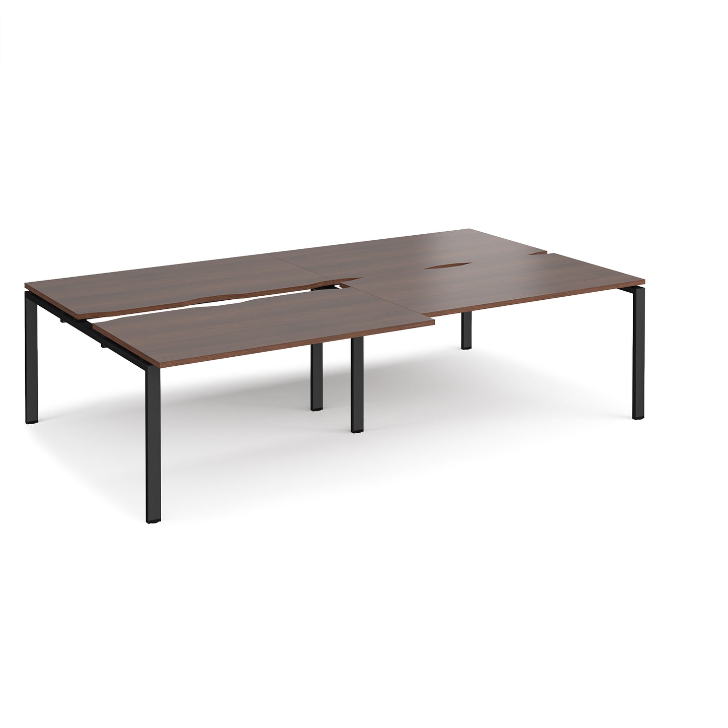 Adapt sliding top double B2B desks 1600mm deep - STE2816-K-W