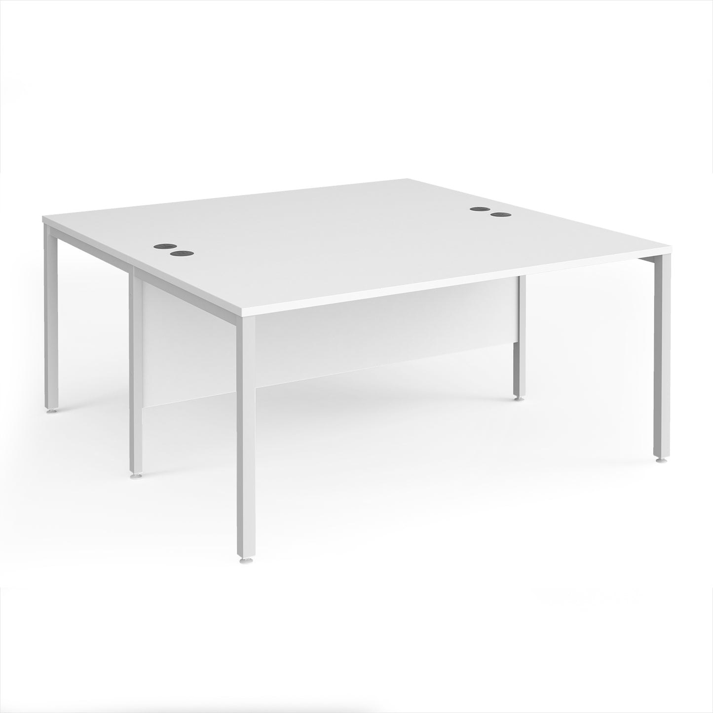 Maestro 25 bench back to back straight desks 1600mm - MB1616BWHWH