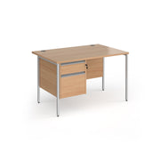 Contract 25 H-Frame straight desk with 2 drawer pedestal