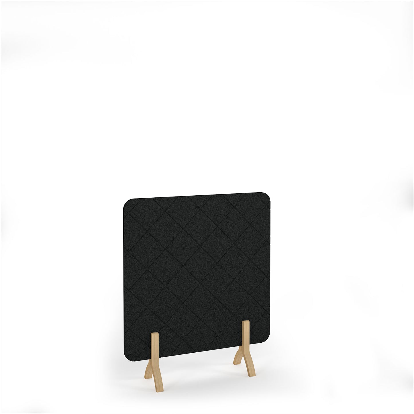 Lattice Acoustic Floor Standing Screen Wooden Legs - LFSC1400-WF-BK
