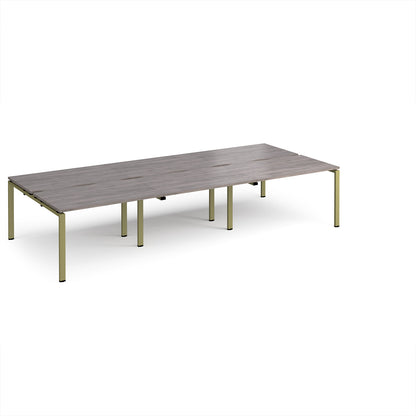 Adapt triple back to back desks 1600mm deep - E3616-GN-GO