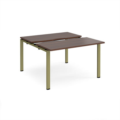 Adapt sliding top B2B desks 1200mm deep - STE1212-GN-W