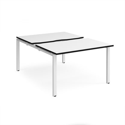 Adapt sliding top B2B desks 1600mm deep - STE1216-WH-WK
