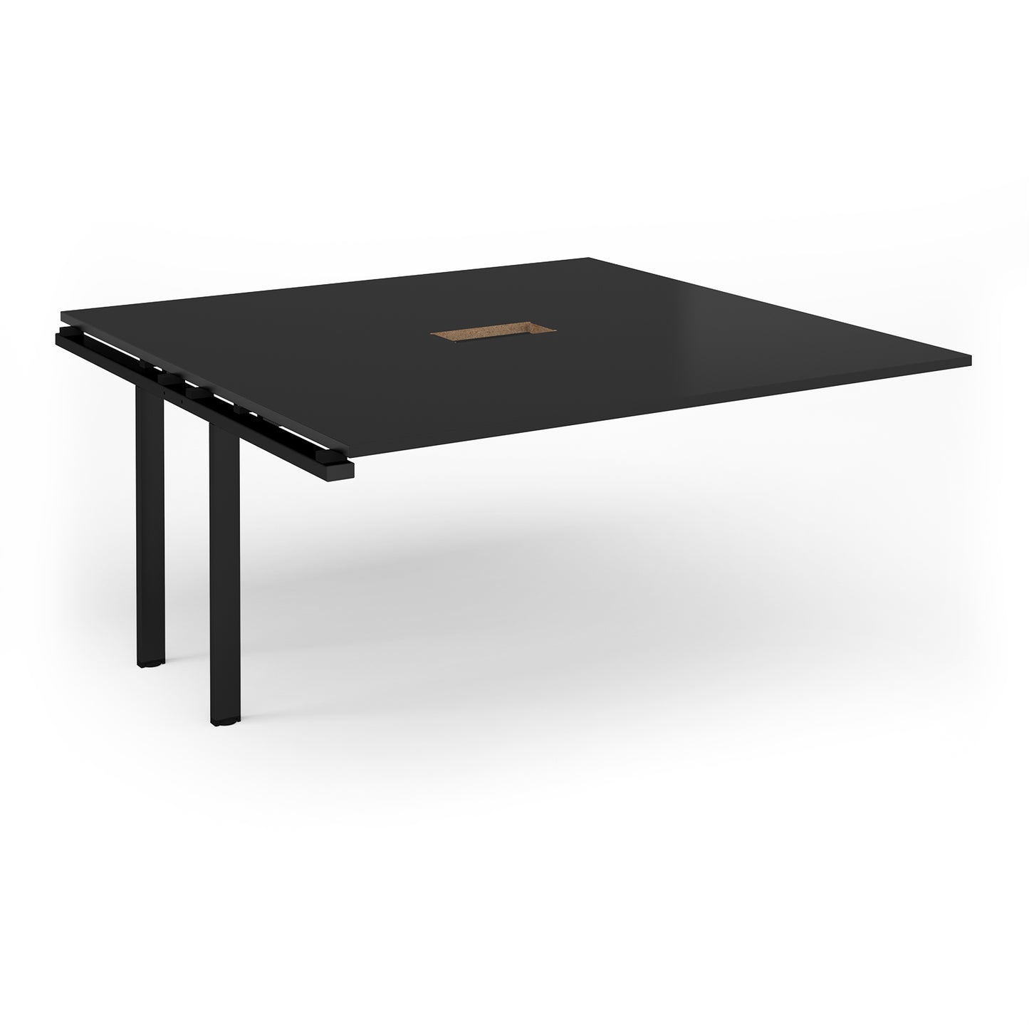 Adapt square power ready add-on boardroom table - EBT1616-AB-CO-K-BK