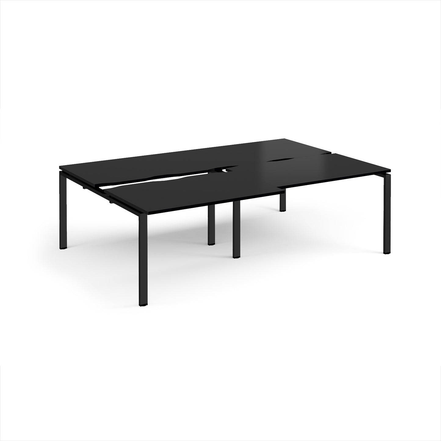 Adapt sliding top double B2B desks 1600mm deep - STE2416-K-BK