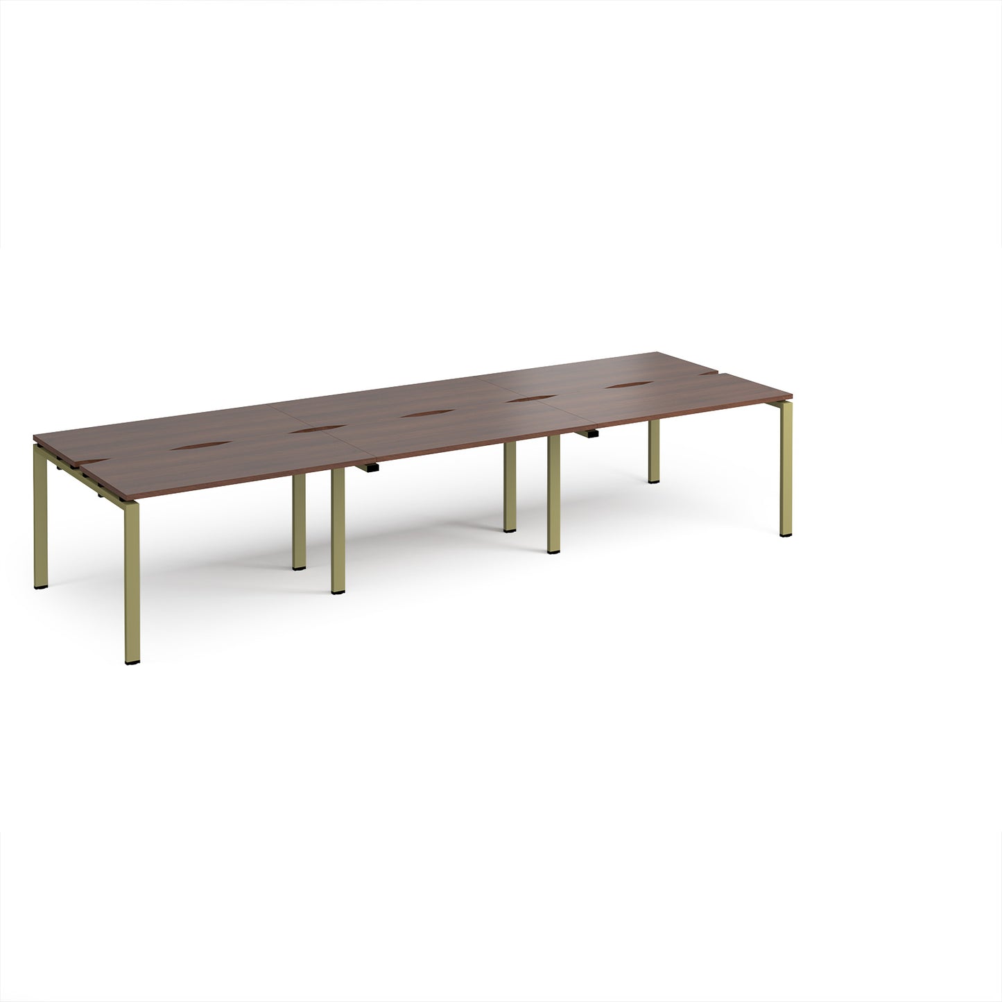 Adapt triple back to back desks 1200mm deep - E3612-GN-W