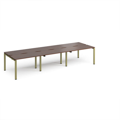 Adapt triple back to back desks 1200mm deep - E3612-GN-W