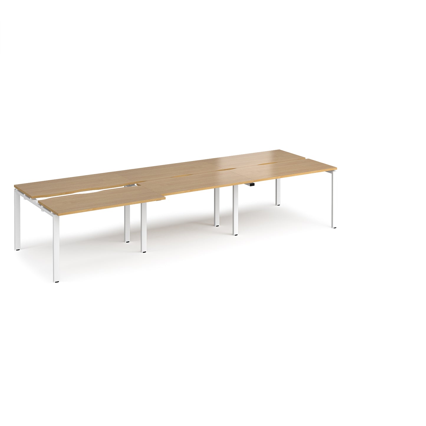 Adapt sliding top triple B2B desks 1200mm deep - STE3612-WH-O