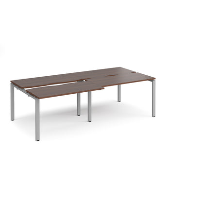 Adapt sliding top double B2B desks 1200mm deep - STE2412-S-W