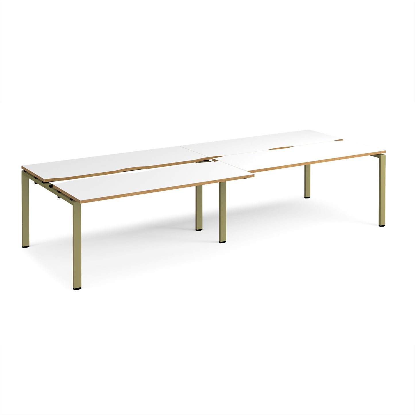 Adapt sliding top double B2B desks 1200mm deep - STE3212-GN-WO
