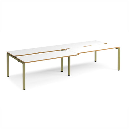 Adapt sliding top double B2B desks 1200mm deep - STE3212-GN-WO