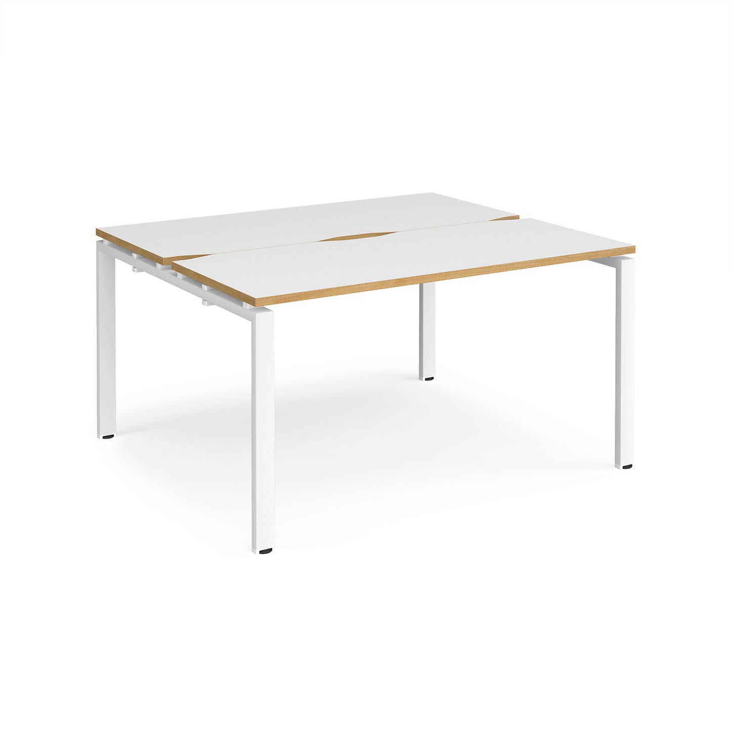 Adapt sliding top B2B desks 1200mm deep - STE1412-WH-WO