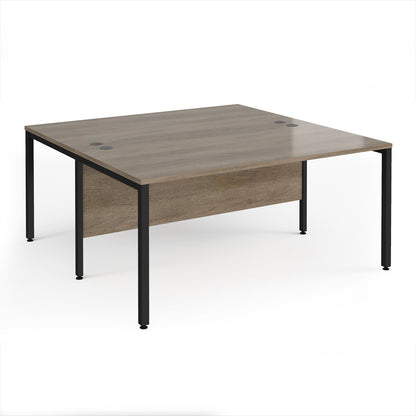 Maestro 25 bench back to back straight desks 1600mm - MB1616BKNO