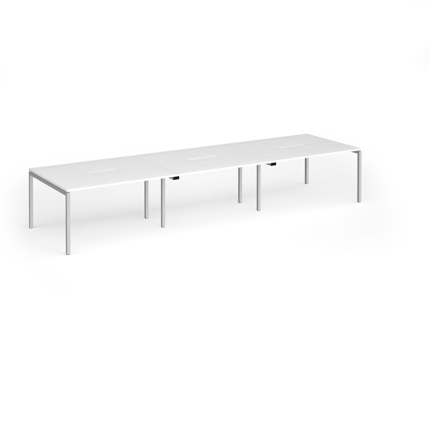 Connex Plus Goal Post Double Back to Back Desks 1200mm deep - GCO4212-S-WH