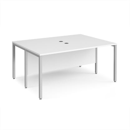 Maestro 25 bench back to back straight desks 1200mm - MB1612BSWH