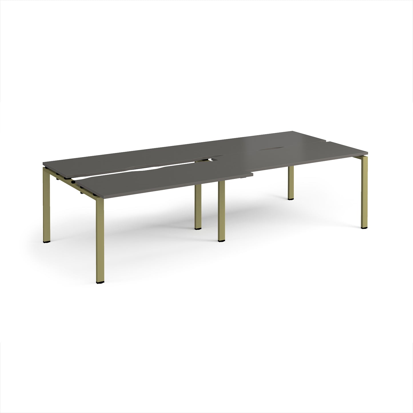 Adapt sliding top double B2B desks 1200mm deep - STE2812-GN-OG