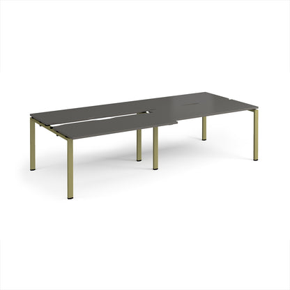 Adapt sliding top double B2B desks 1200mm deep - STE2812-GN-OG
