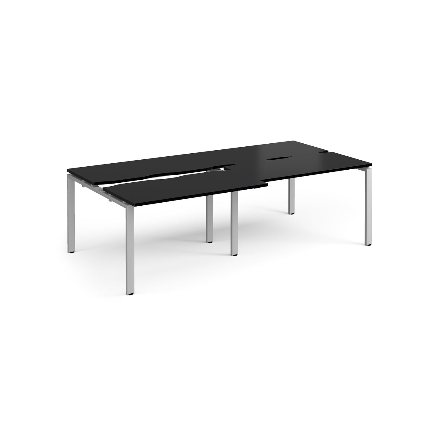 Adapt sliding top double B2B desks 1200mm deep - STE2412-S-BK