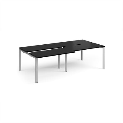 Adapt sliding top double B2B desks 1200mm deep - STE2412-S-BK