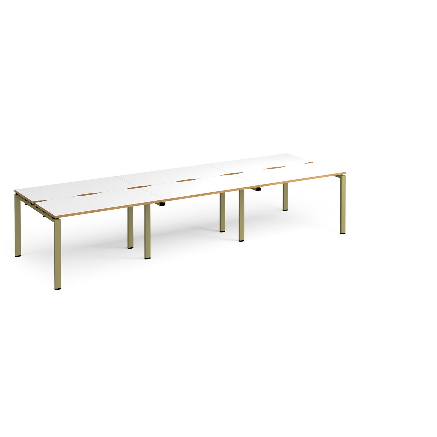Adapt triple back to back desks 1200mm deep - E3612-GN-WO