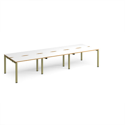 Adapt triple back to back desks 1200mm deep - E3612-GN-WO