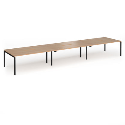 Connex Plus Goal Post Double Back to Back Desks 1200mm deep - GCO5412-K-B