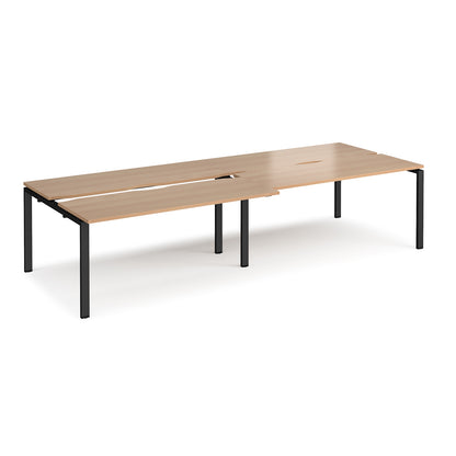 Adapt sliding top double B2B desks 1200mm deep - STE3212-K-B