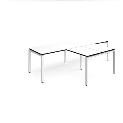 Adapt double desk with returns - ER2888-WH-WK