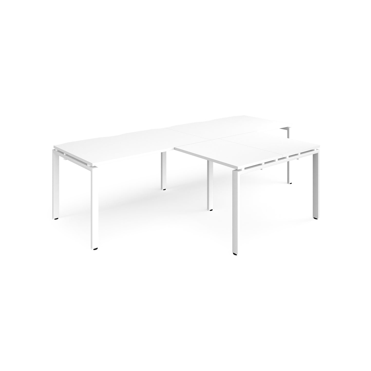 Adapt double desk with returns - ER2888-WH-WH