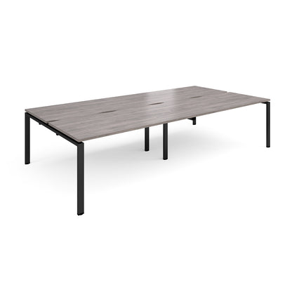 Adapt sliding top double B2B desks 1600mm deep - STE3216-K-GO
